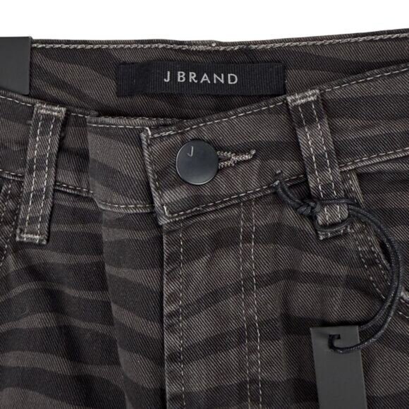 J Brand Ruby High-Rise Crop Cigarette Jean Womens In Black Dazzle Destruct 25 - Picture 3 of 7